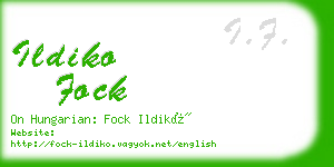 ildiko fock business card